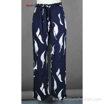 Ladie's woven viscose all over print pant